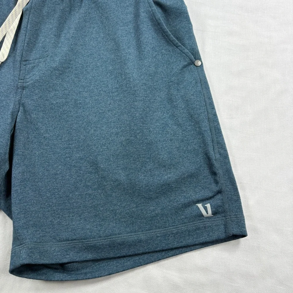 Vuori Ponto Performance Shorts Men Medium Blue Stretch Athletic Gym Lounge Sweat